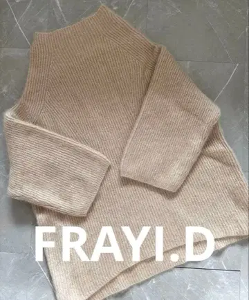 FRAYI.D 프레이 아이디 라쿤 니트 미니 원피스 베이지