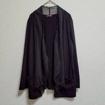 Calabaza 가디건 겉옷 블랙 얇은 소재 M ~ L 겉옷 옷깃 레이스