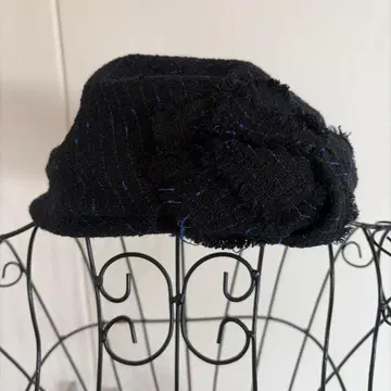 CA4LA 블랙과 파랑 트위드 헌팅 캡