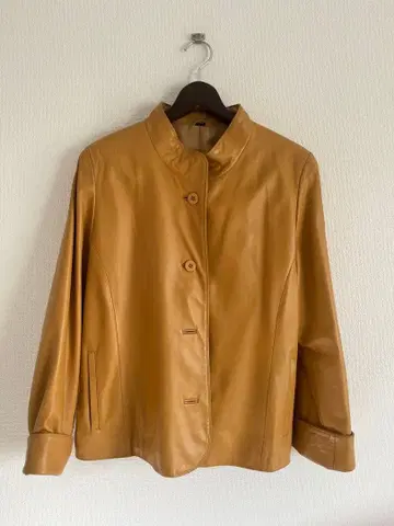 양가죽 카멜 테일러드 자켓