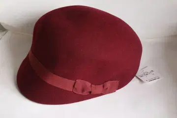 버건디 울 펠트 햇 리본 포함 쇼와 레트로