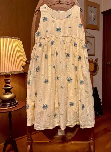 70s 구제 의류 프랑스 유럽 앤티크 빈티지 꽃무늬 원피스