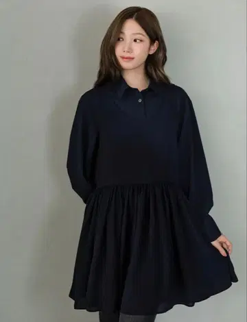 GU 2피스 셔츠 미니 원피스 세트 by rokh Le Sserafim