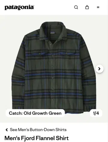 파타고니아 남성용 피오르드 플란넬 셔츠