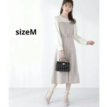 프로포션 바디 드레싱 도킹 플레어 원피스 M 벨트 포함