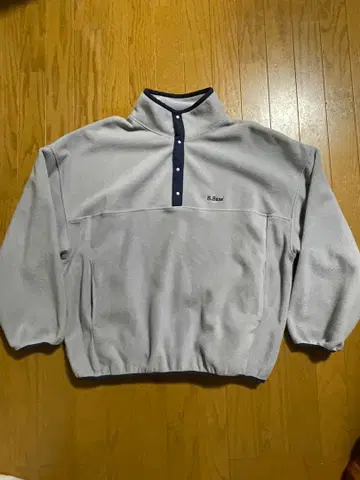 BrokenBase 스냅 플리스 풀오버 L 그레이