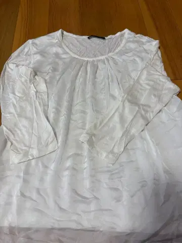 AQUASCUTUM 화이트 7부 소매 셔츠