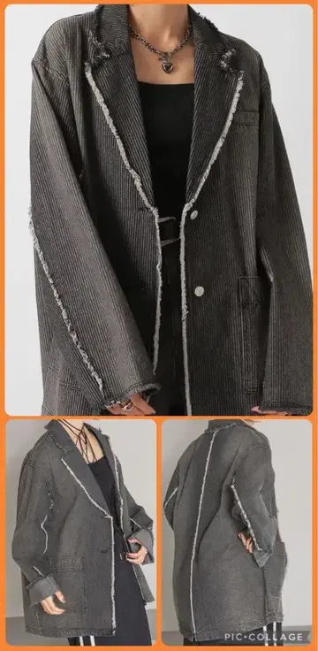 PAGEBOY 스트라이프 데님 자켓