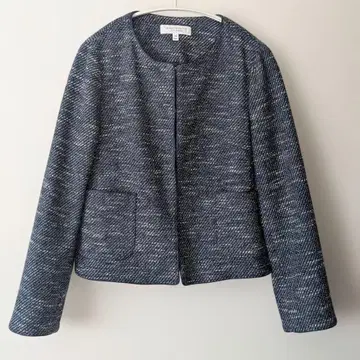 네이비 계열 노카라 자켓