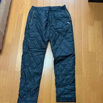 PUMA XL 블랙 퀼팅 팬츠