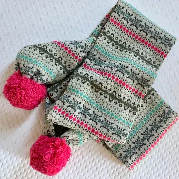 Jo Gordon 조고든 머플러 페어아일 패턴 멀티 컬러