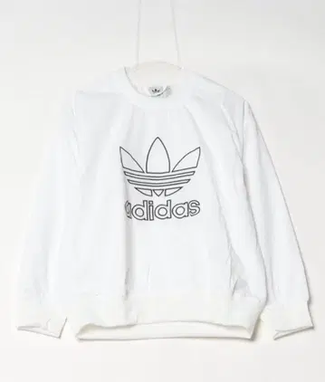 우븐 나일론 아웃라인 트레포일 크루넥 맨투맨