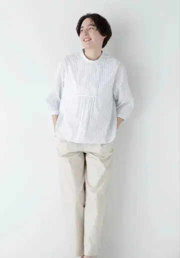 스트라이프 블라우스