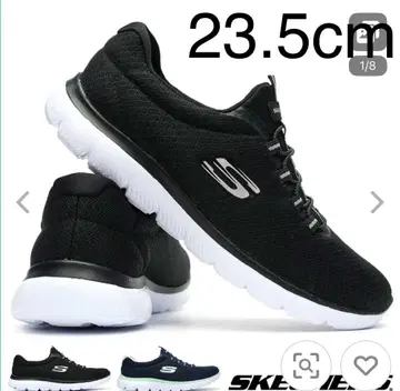 SKECHERS 블랙 스니커즈 23.5cm