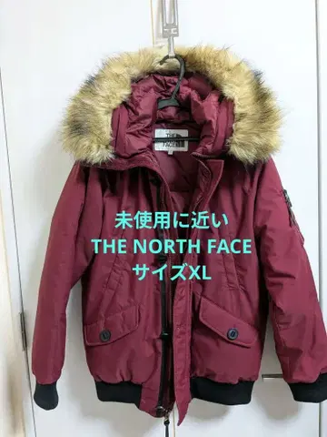 거의 사용하지 않은 THE NORTH FACE 버건디 다운 자켓