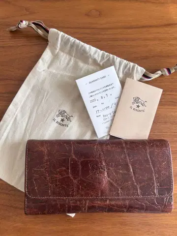 IL BISONTE 브라운 가죽 장지갑