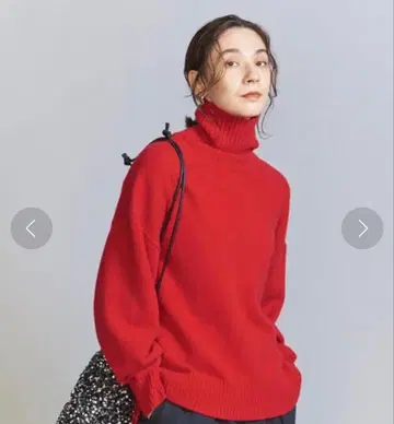 유나이티드 애로우즈 울 캐시미어 오버 터틀넥 니트 풀오버