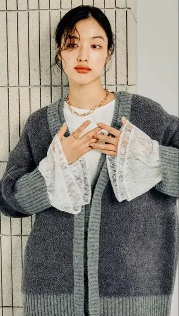 [ 미사용 새상품 ] LEPSIM 소매 모듬 긴팔 레이어드 레이스 렙심