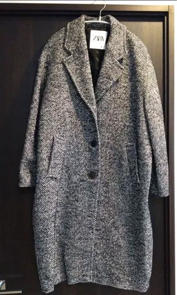 ZARA 오버 사이즈 코트 헤링본 M