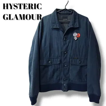 HYSTERIC GLAMOUR/네이비 프론트 버튼 블루종 자켓