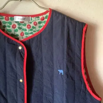 새상품 미사용 kippis 퀼팅 베스트 네이비 안감이 멋짐