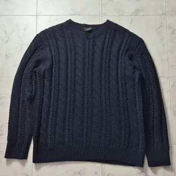 [ 새상품급 ] 바니스뉴욕 케이블 니트 스웨터 네이비 L