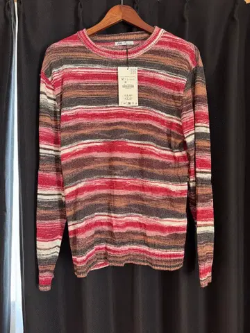 ZARA 스트라이프 자카드 스웨터 택 포함