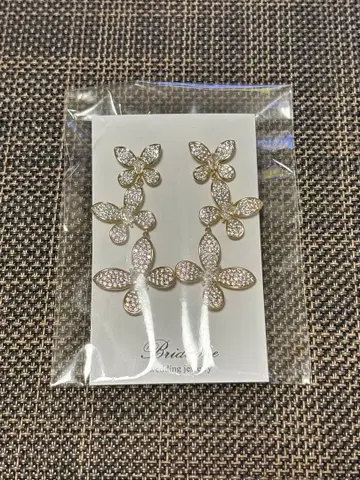 ANNANWEDDING 브라이덜 귀걸이 결혼식 사전 촬영 나비 귀걸이