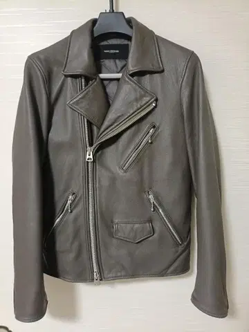 나노 유니버스 도쿄 그레이 가죽 더블 라이더스 M 사이즈