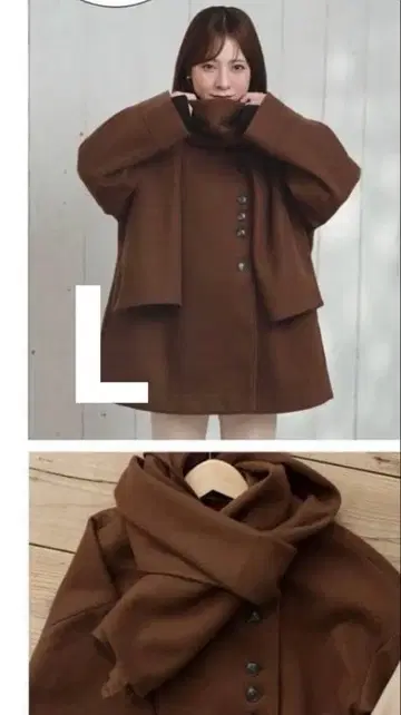 시마무라 tal by yumi 스톨 부착 자켓 코트