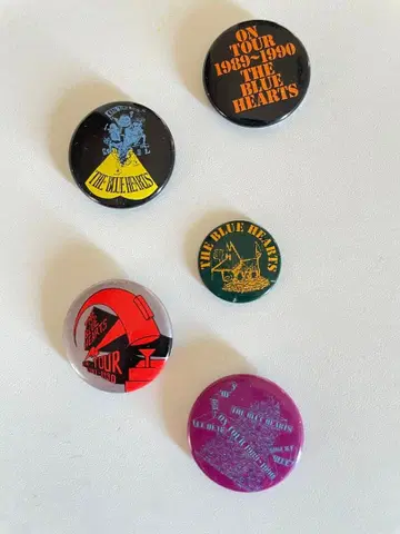 THE BLUE HEARTS 투어 기념 배지 5개 세트