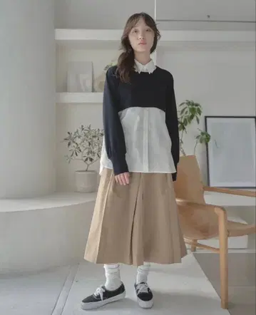 새상품급 cen. 키바 도킹 블라우스 네이비