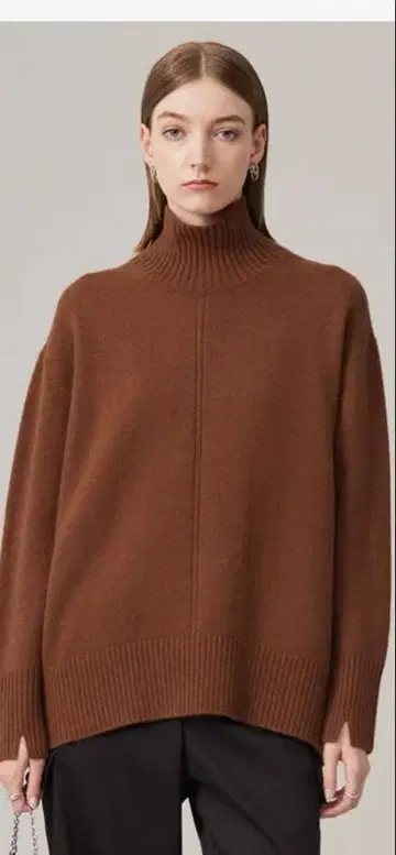 세탁 가능 ] 소프트 캐시미어 믹스 하이넥 니트