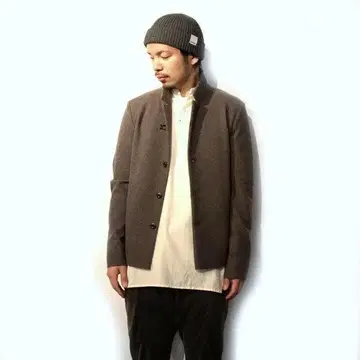 KAZUYUKI KUMAGAI 캐시미어 혼방 니트 플란넬 3버튼 자켓