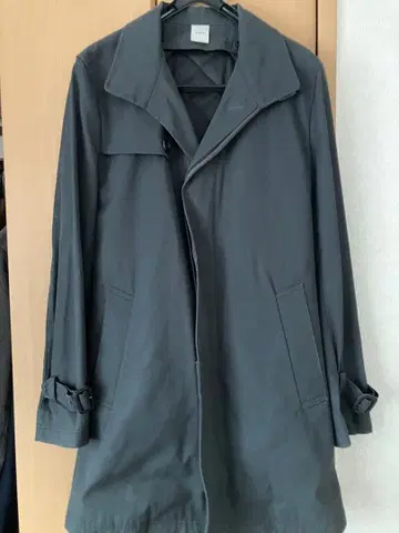 abx 벨트 네이비 트렌치코트