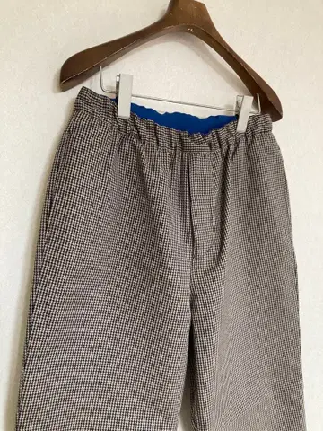 투모로우랜드 와이드 실루엣 팬츠 체크 무늬 M 사이즈