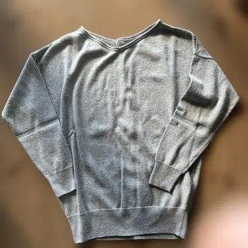 [ INDIVI ] 그레이 긴팔 니트 스웨터 사이즈 38