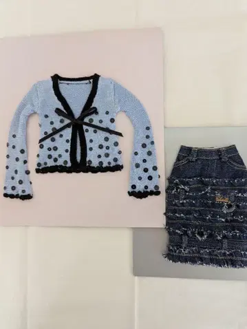 타일러 웬트워스 TylerWentworth 가디건 & 데님 스커트