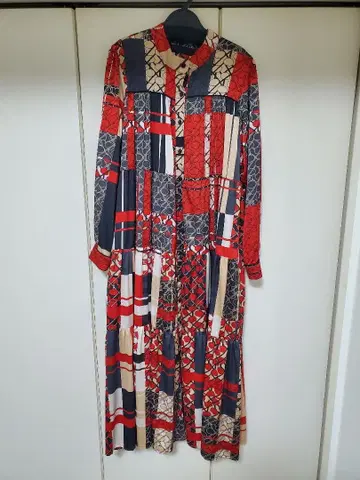 MICELLE MICELLE 컬러풀 긴팔 롱 원피스