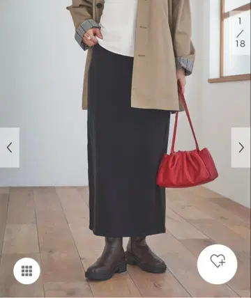 어반 리서치 도어스 [ UR TECH 200일 니트 ] 스트레이트 스커트