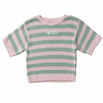 BEFTEY 워머 미니 니트 (핑크 x 그린)