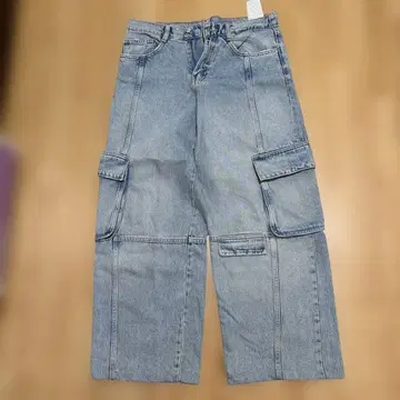 ZARA 데님 블루 카고 팬츠