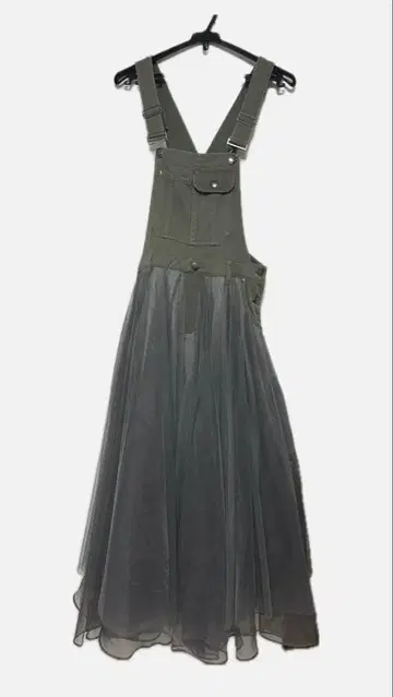 Labelleetude 튤 데님 멜빵 원피스