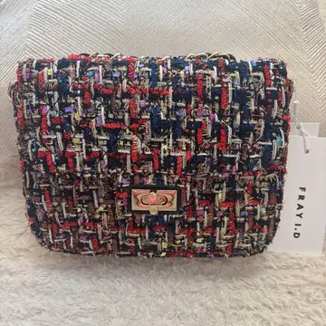 FRAY ID 트위드 숄더백