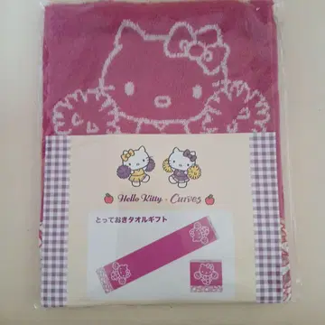 헬로키티 타월 기프트 대형 핑크