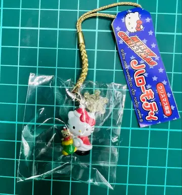 산리오 2001년 크리스마스 한정판 산타 키티 걸이 스트랩