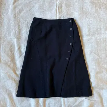 맥피 MACPHEE 울 절개 스커트