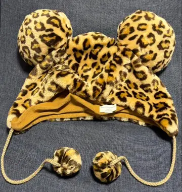 디즈니 팬캡 미니 레오파드 무늬 브라운