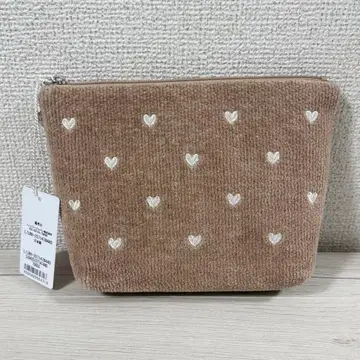 페이러 러브러리 하트 보트형 파우치 M 베이지