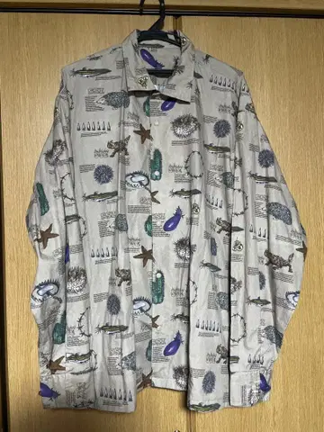 BEAMS 해양 생물 프린트 셔츠